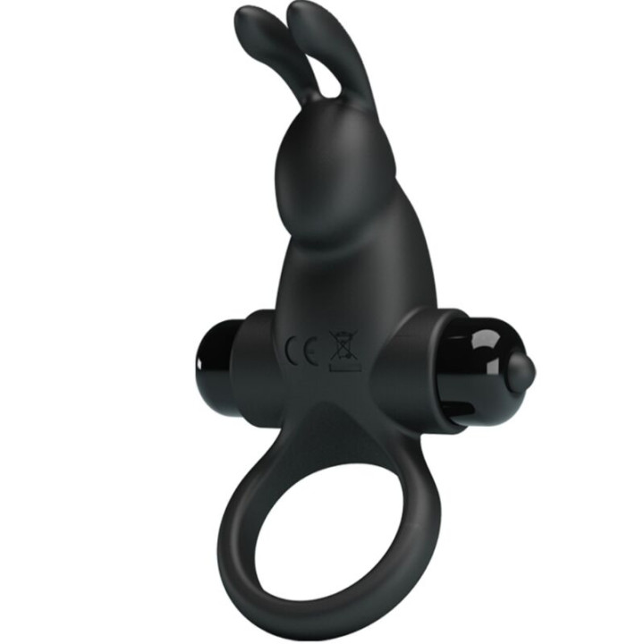 Pretty Love - Vibrationsring + Rabbit-Klitoris-Stimulator 10 Vibrationen Schwarz