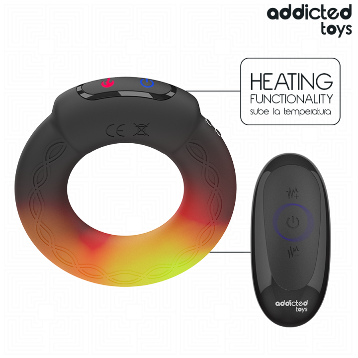 Addicted Toys - Heating Effect Vibrating Cock Ring Remote Control