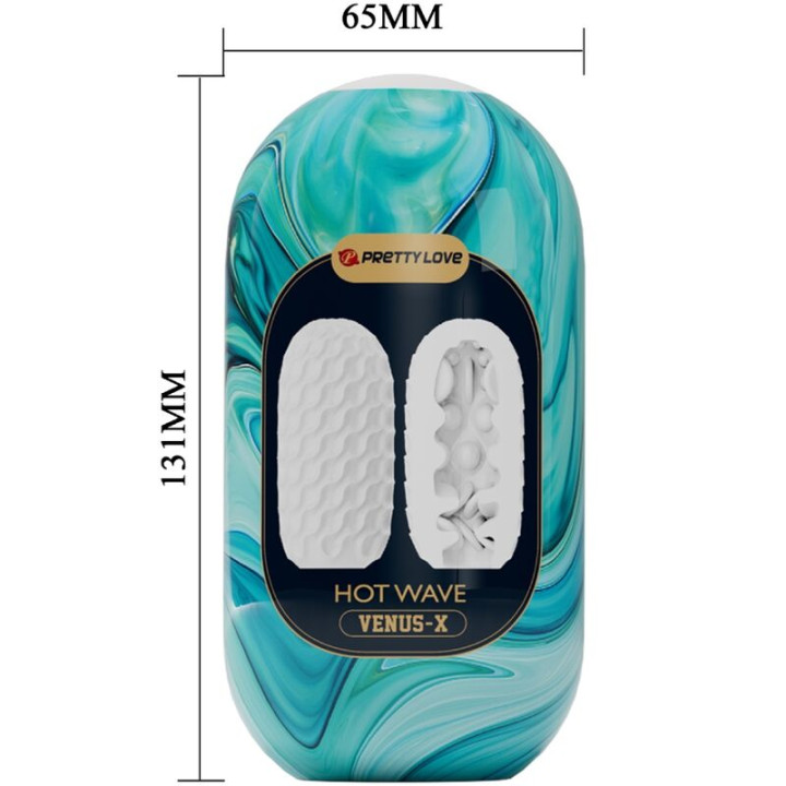 Pretty Love - Hot Wave Silicone Male Masturbator White
