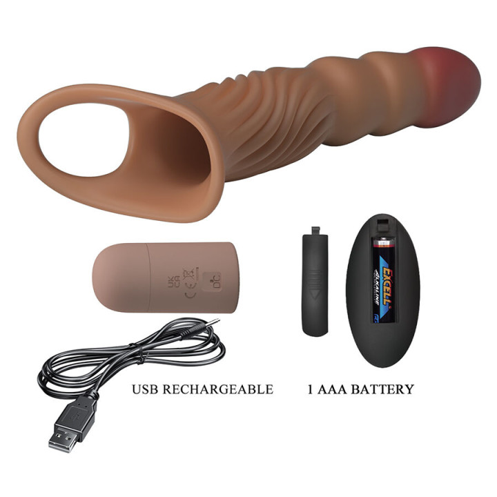 Pretty Love - Manchon Pénis Texturé Avec Vibration et Télécommande