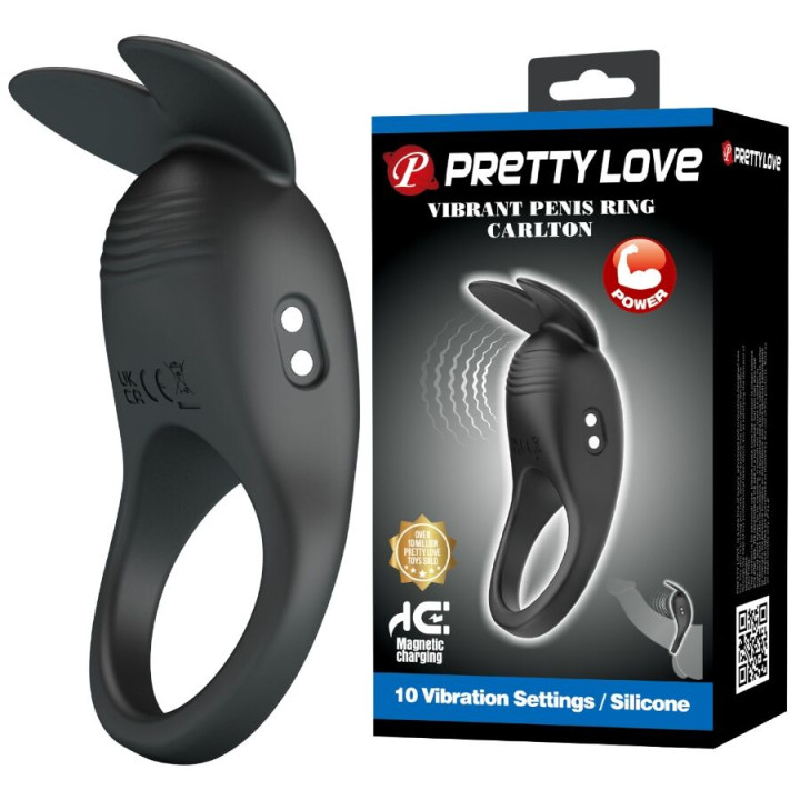 Pretty Love - Carlton Anello Per Pene Con Stimolatore Clitorideo