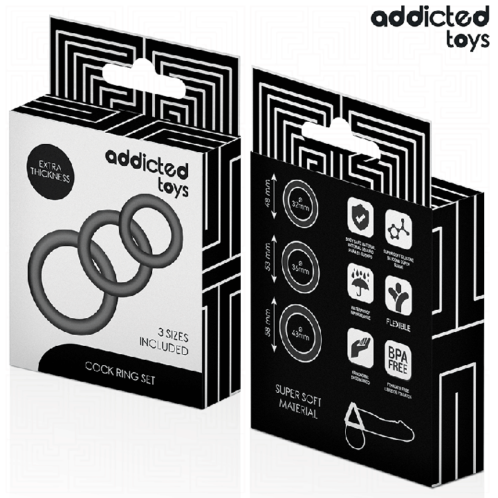 Addicted Toys - Set di Anelli in Silicone Modello 1
