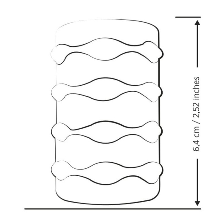 Romp - Mosh Transparenter Männermasturbator Mit 6 cm Wendbarer Hülle