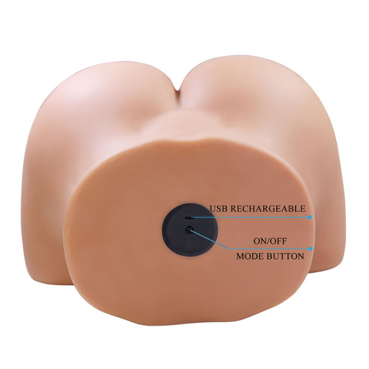 Crazy Bull - Julia Xxl Masturbateur Vibrant Double Vaginal et Anal Flesh
