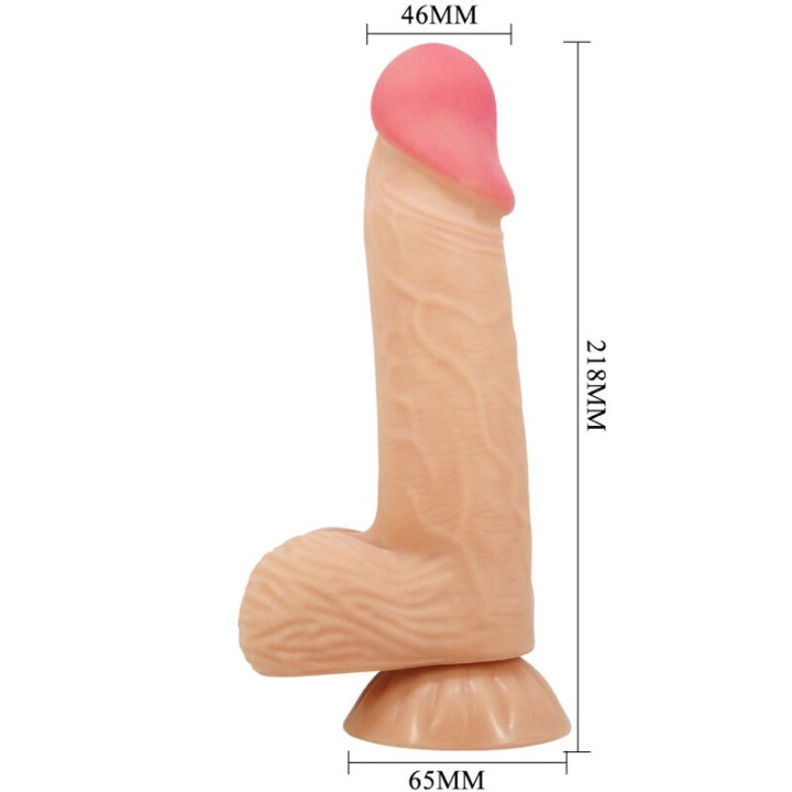 Pretty Love - Sliding Skin Series Realistischer Dildo Mit Gleitendem Haut-Saugnap 20,6 cm