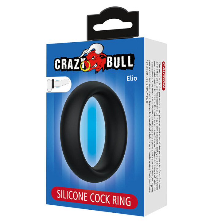 Crazy Bull - Elio Silicone Cock Ring Black