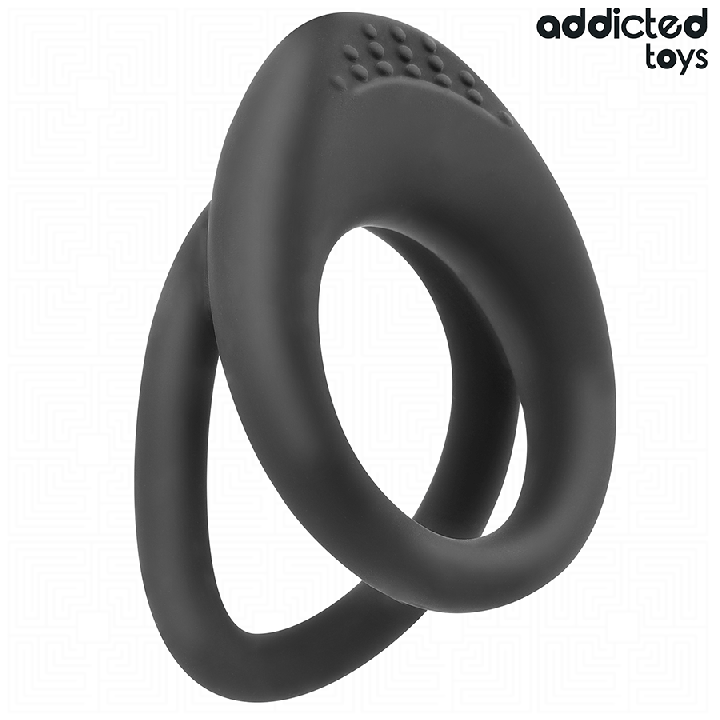 Addicted Toys - Podwójny Penis Teksturowany Ring