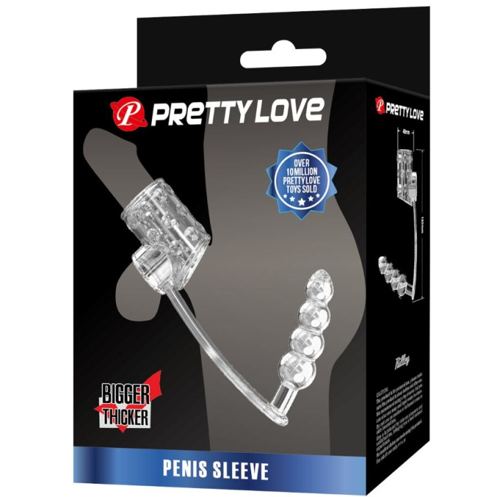 Pretty Love - Guaina Per Pene Con Tappo Anale Trasparente