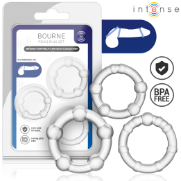 Intense - Bourne Conjunto de 3 Anéis Penianos