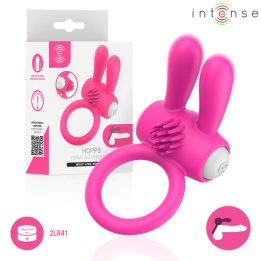 Intense - Anneau Pénis Vibrant Hopps Avec Stimulation Clitoriale Rose