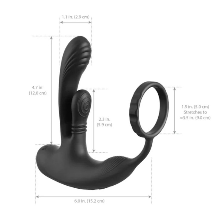 Romp - Juke Silikon-Penisring Mit Klitorisstimulationsvibrator