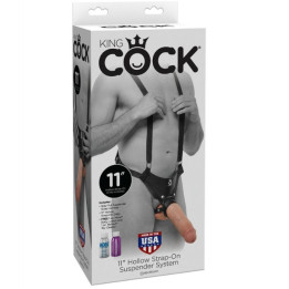 Fetish Fantasy Series - 19 cm Vibratório Oco Strap-on Marrom