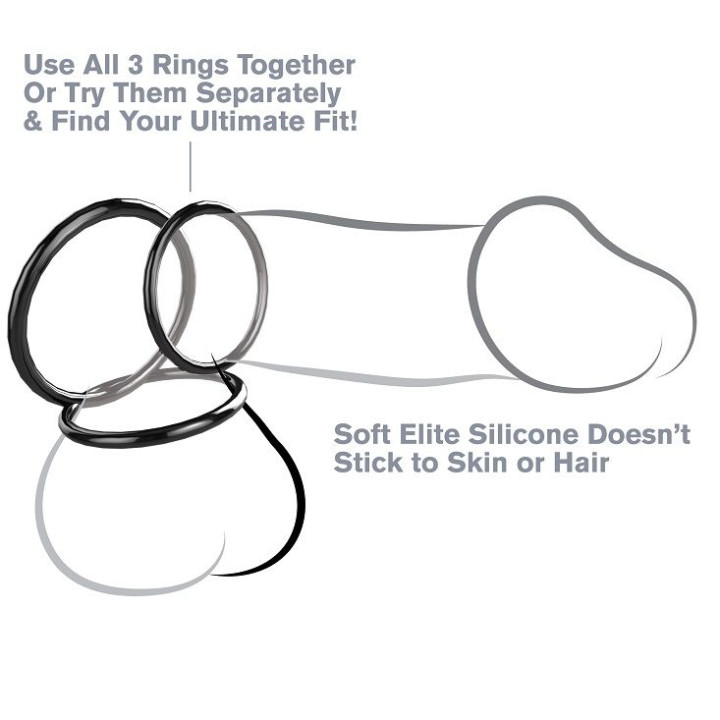 Fantasy c-Ringz - Silikon 3 Ring Stamina Set