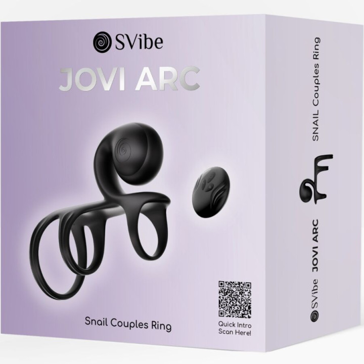 Snail Vibe - Jovi Arc Couple Ring Remote Control Black