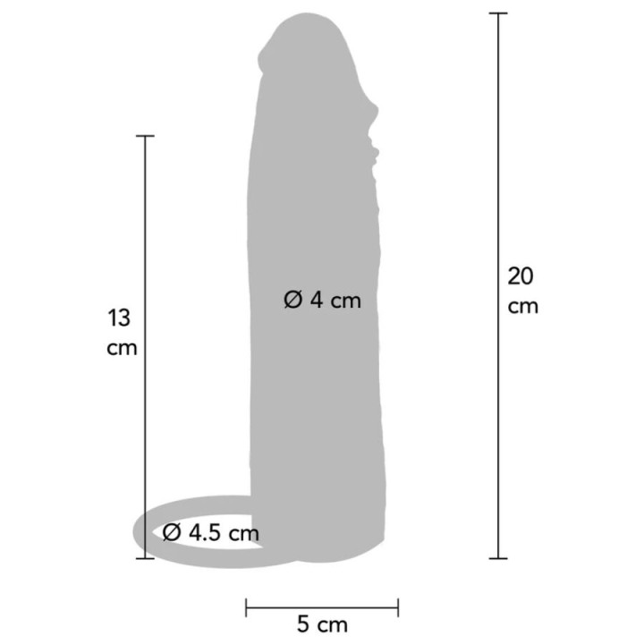 Get Real - Capa Vibratória de Silicone Para Pele Hidratada, Caramelo, 20 cm