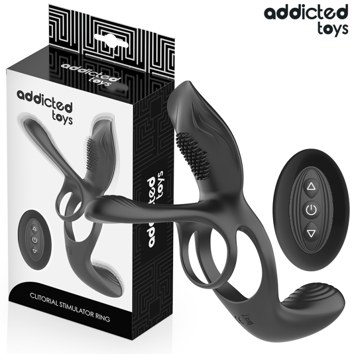 Addicted Toys - Double Penis Ring With Clitoral Stimulator