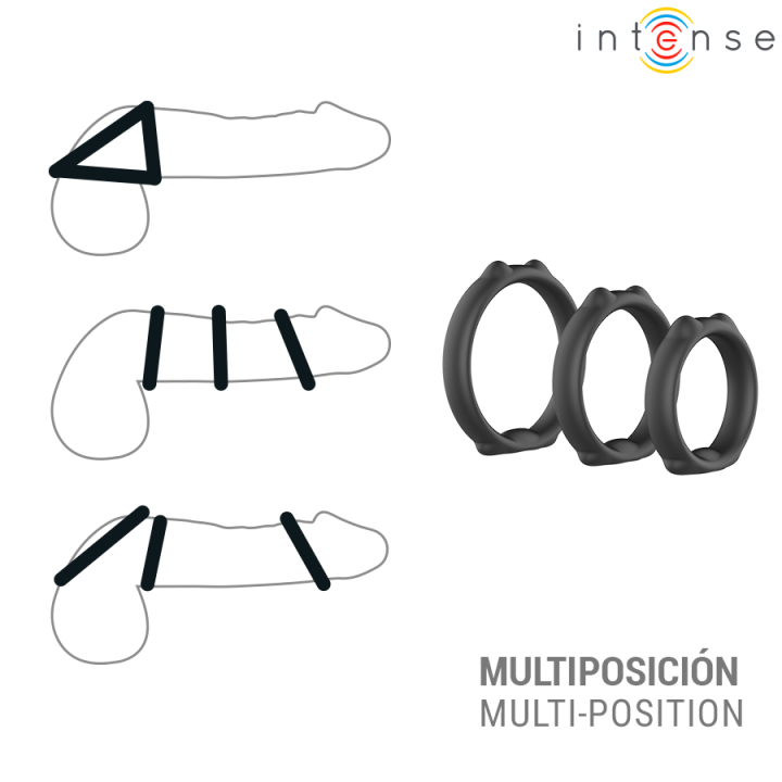 Intense - Peter Set of 3 Penis Rings Model 9