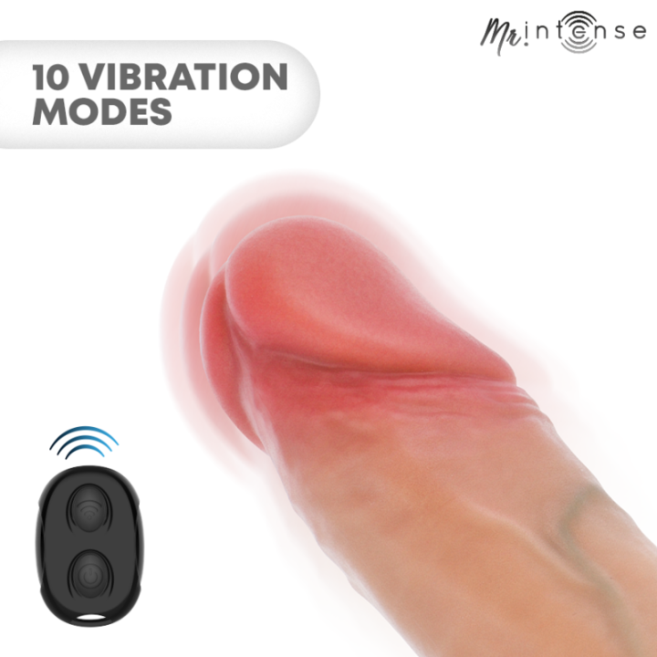 Mr Intense - Arnold l Vibrator Silicone Penis Sleeve With Remote Control 16 cm -ø- 4.5 cm