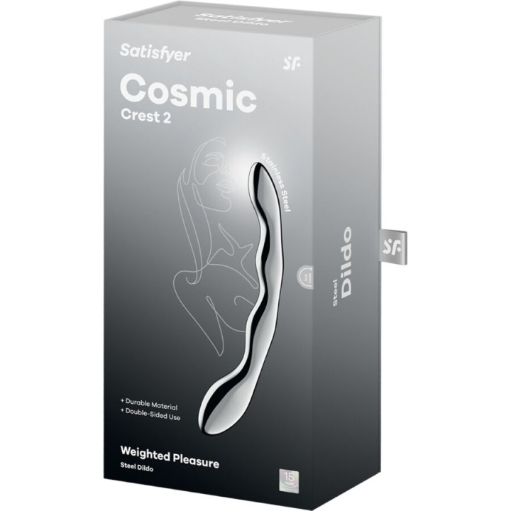 Satisfyer - Cosmic Crest 2 Godemichet Double en Acier Inoxydable
