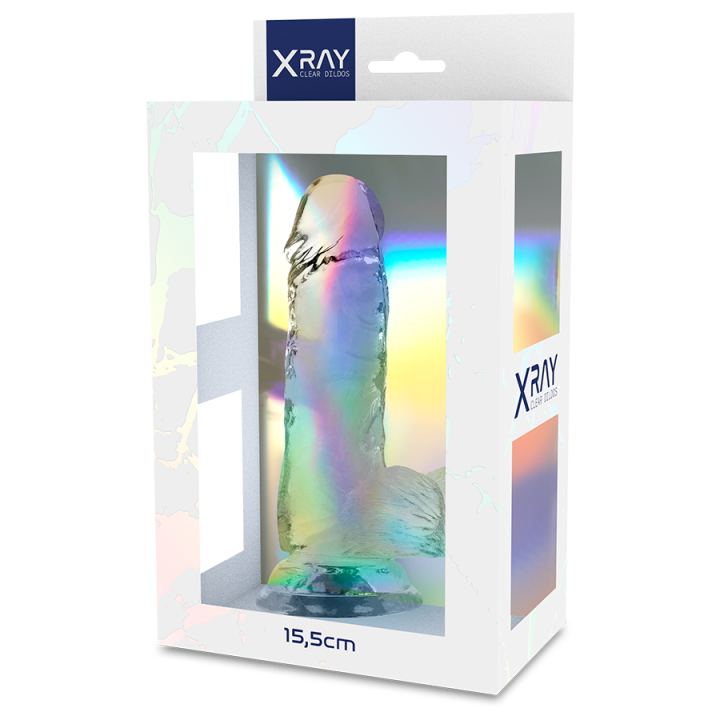 X Ray - Cazzo Trasparente Con Sfere 15.5 cm -o- 3.5 cm