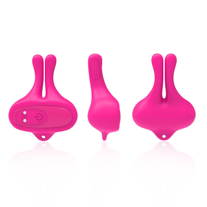 Armony - Rabbit Shape Vibration Magnetic Nipple Clamps Pink