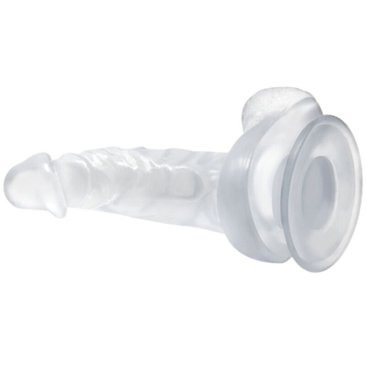 Baile - Dildo Realístico Com Ventosa e Testículos 16.7 cm Transparente