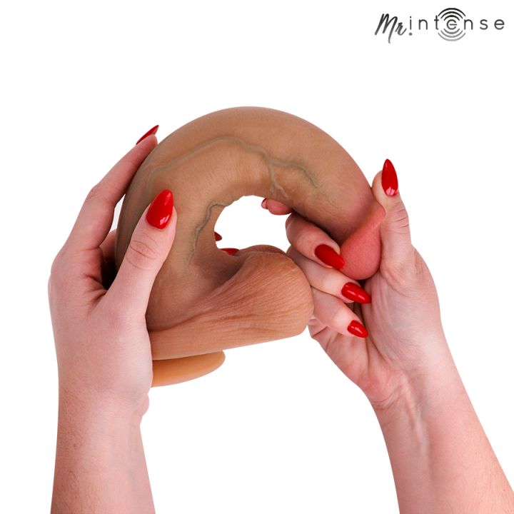 Mr Intense - Bruce xl Silicone Dildo With Testicles 25.5 cm -ø- 5.5 cm