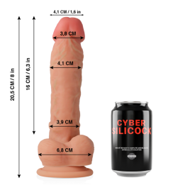 Cyber Silicock - Magnus Realístico Silicona Líquida 20.5 cm -o- 4.1 cm