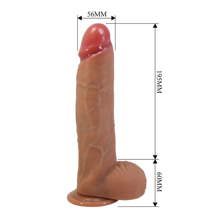 Pretty Love - Mendel Dildo Realista Com Ventosa 25,5 cm -ø- 5,6 cm