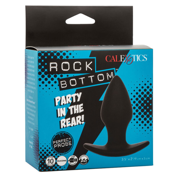 Calexotics - Rock Bottom Perfect Plug Anal 10 Vibraciones Silicona Negro