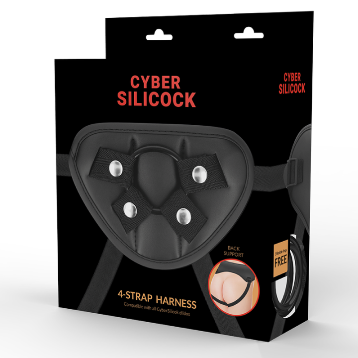 Cyber Silicock - Arnês de Cinta Cyber Com 3 Anéis Grtis