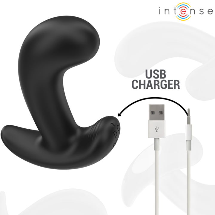 Intense - Chandler Anal Plug 10 Wibracji Czarny Pilot