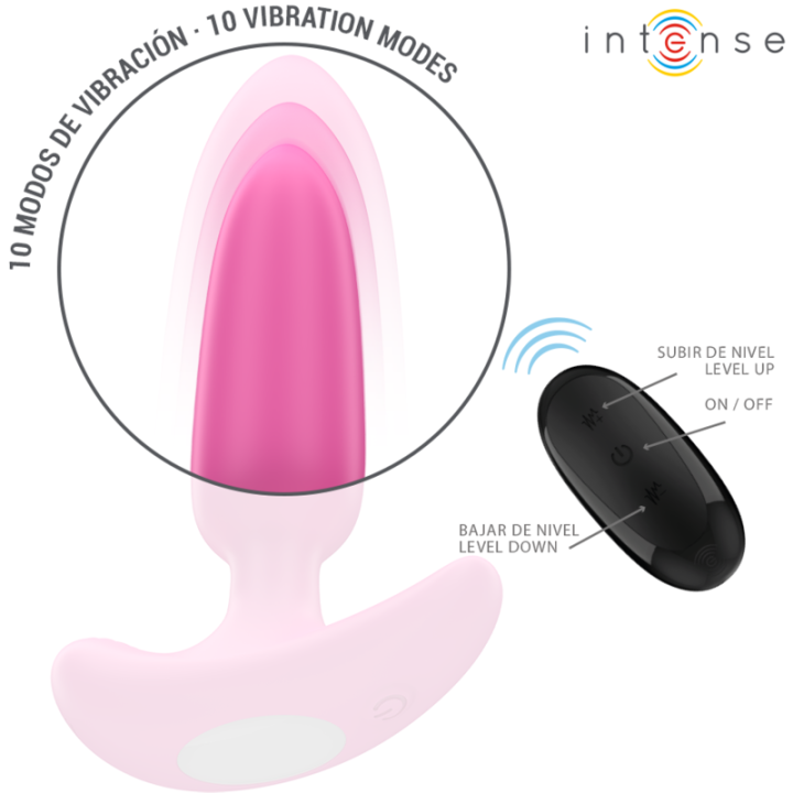 Intense - Ross Anal Plug 10 Vibrazioni Rosa Telecomando