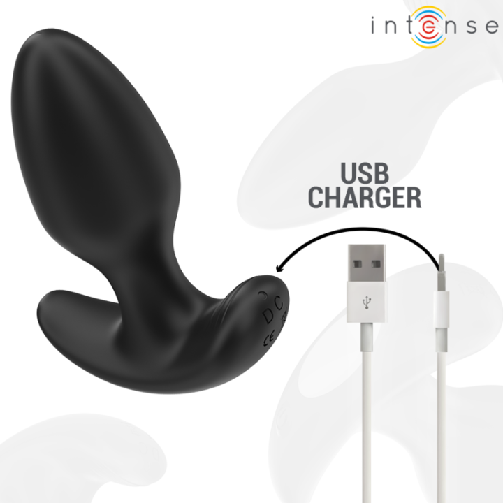 Intense - Joey Anal Plug 10 Wibracji Czarny Pilot