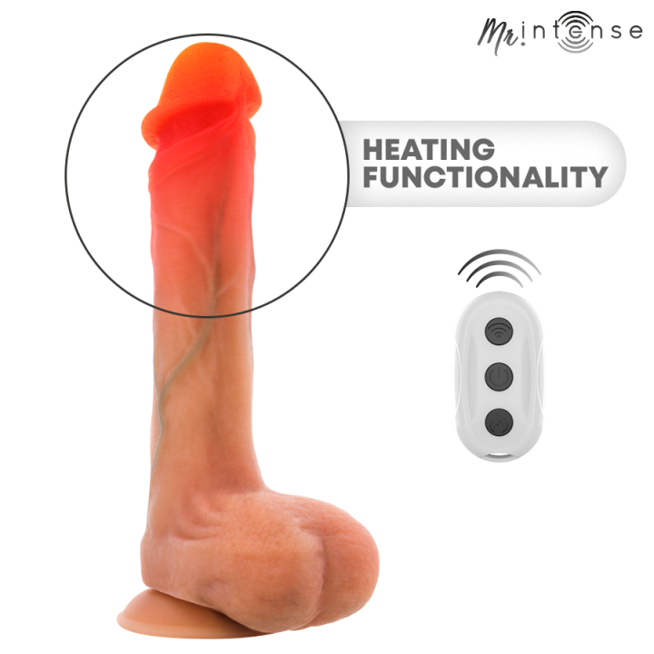 Mr Intense - Bradley Godemichet Vibrant en Silicone Avec Effet Chauffant et Télécommande 21 cm -ø- 4,2 cm