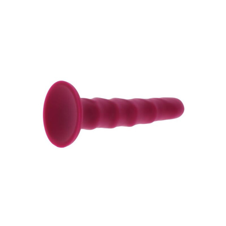 Get Real - Ribbed Dong 12 cm Rot
