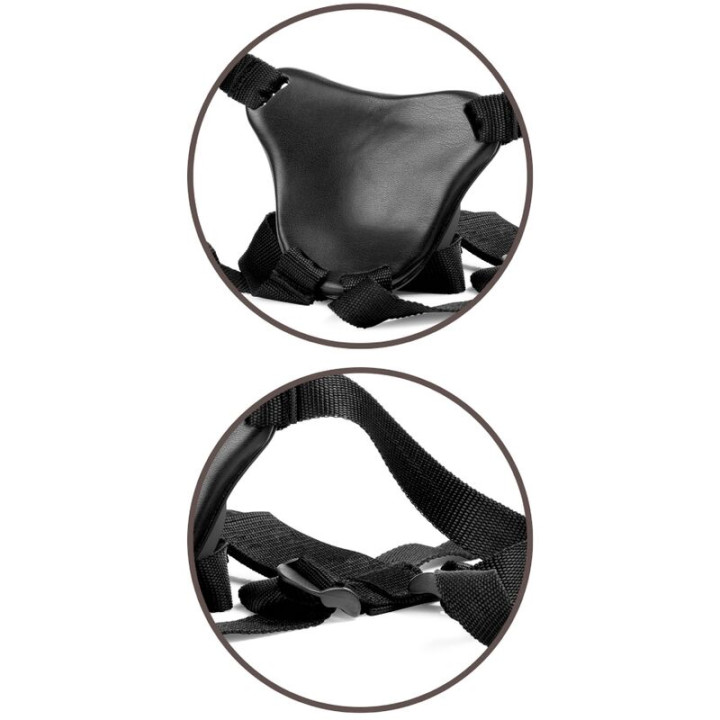 King Cock - Elite Kit de Arnês Ajustvel Deluxe Anel Com Testículos e Dildo 20.3 cm