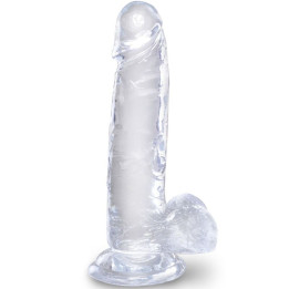 King Cock - Clear Pene Realistico Con Sfere 15.2 cm Trasparente
