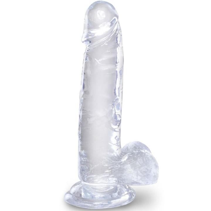 King Cock - Clear Pene Realistico Con Sfere 15.2 cm Trasparente
