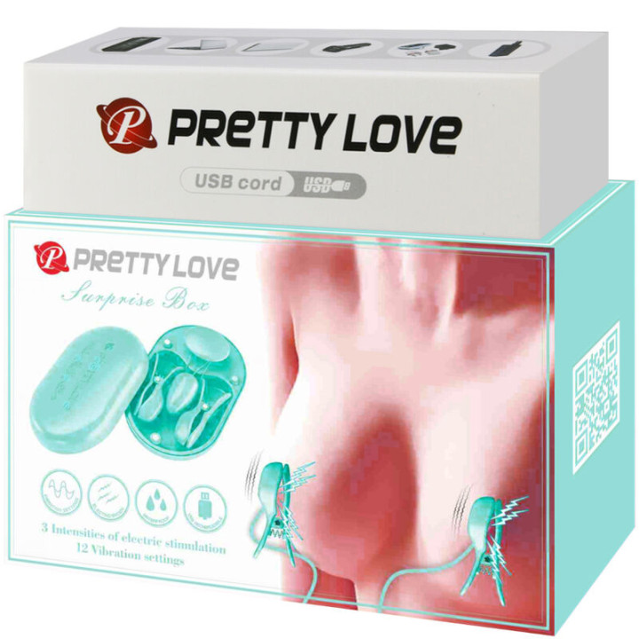 Pretty Love - Boite Surprise Pince a Electro Stimulation Bleue