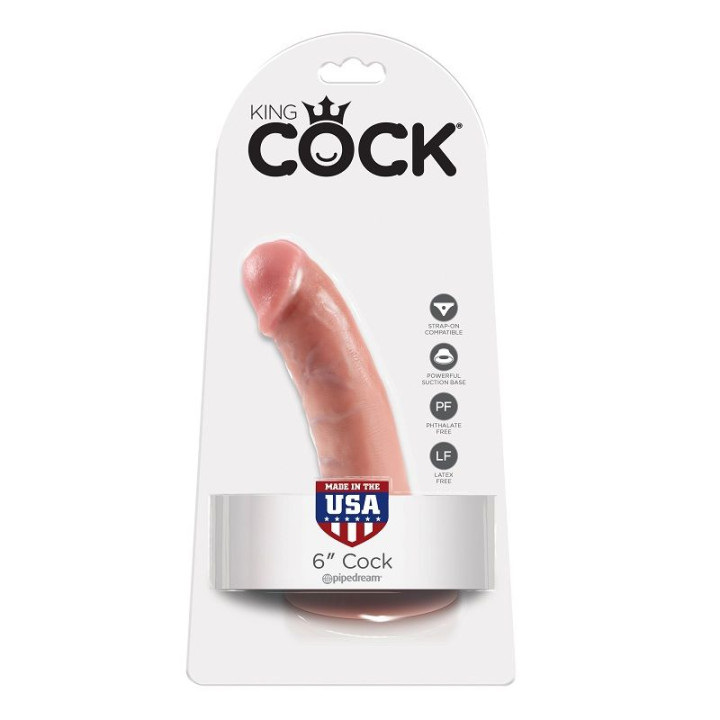 King Cock - 6 Pene Natural 15.2 cm