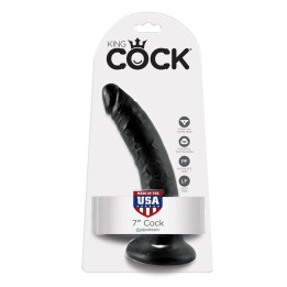 King Cock - Clear Pénis Réaliste Avec Boules 13.5 cm Rose