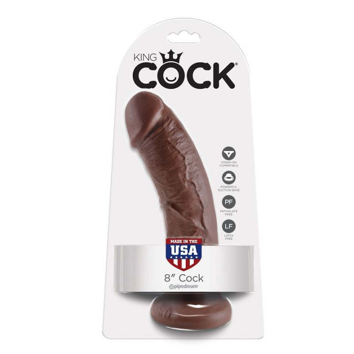 King Cock - 8 Dildo Marrom 20.3 cm