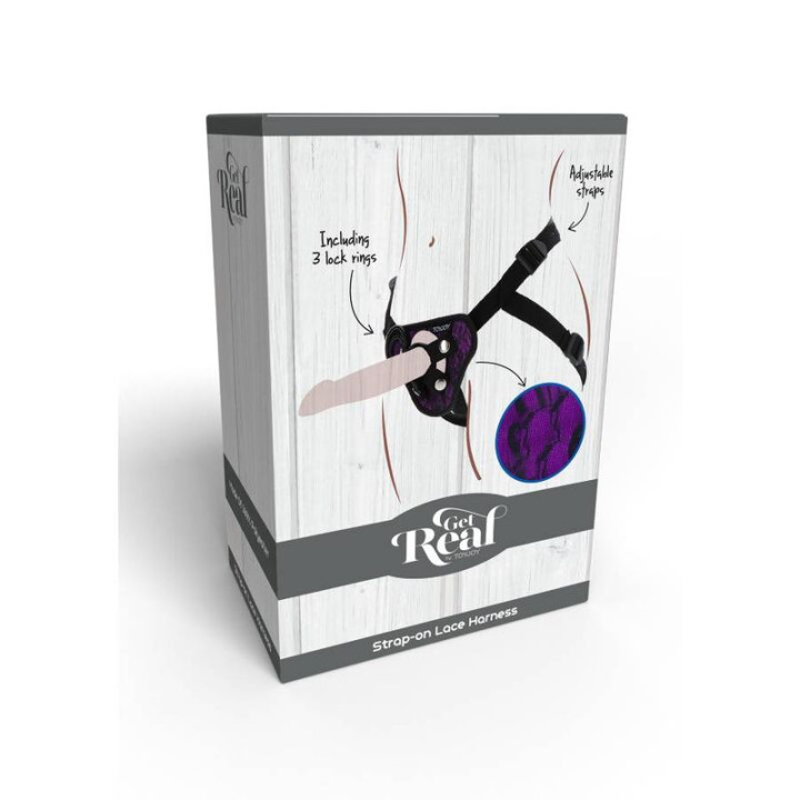 Get Real - Imbragatura in Pizzo Con Cinturino Viola