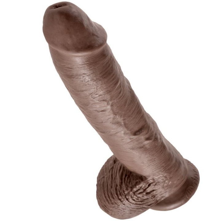 King Cock - 10 Dildo Castanho Com Bolas 25.4 cm