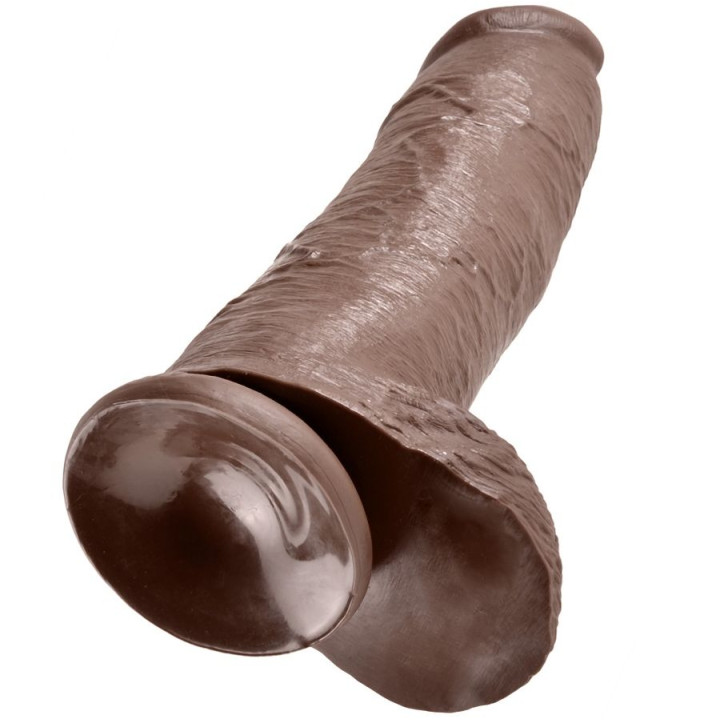King Cock - Dildo Castanho Com Bolas 30.48 cm