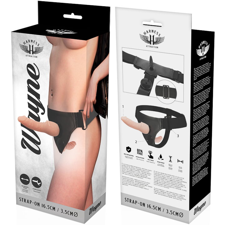 Harness Attraction - Wayne Double Penetraci n 16.5 cm -o- 3.5 cm
