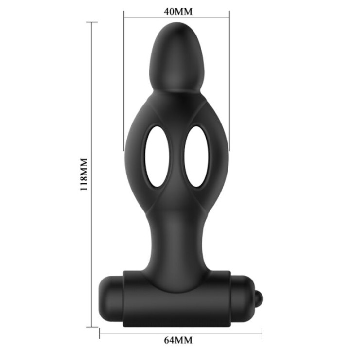 Mr Play - Plug Anal de Silicone Com Vibrao