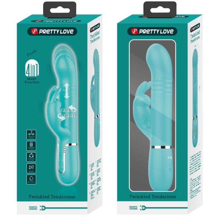 Pretty Love - Wibrator Królika Coale Perly Aqua Zielony