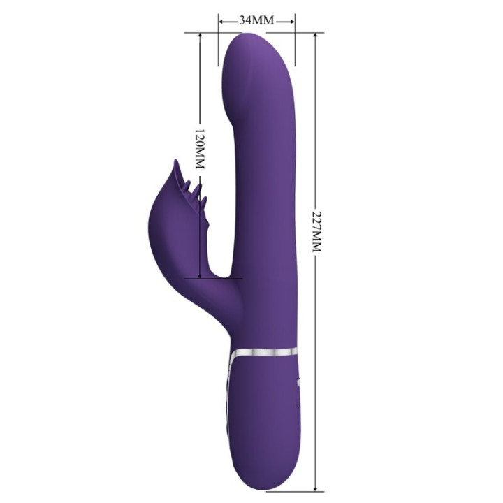 Pretty Love - Zalin Vibrador de Coelho Pérolas 4 em 1 Roxo